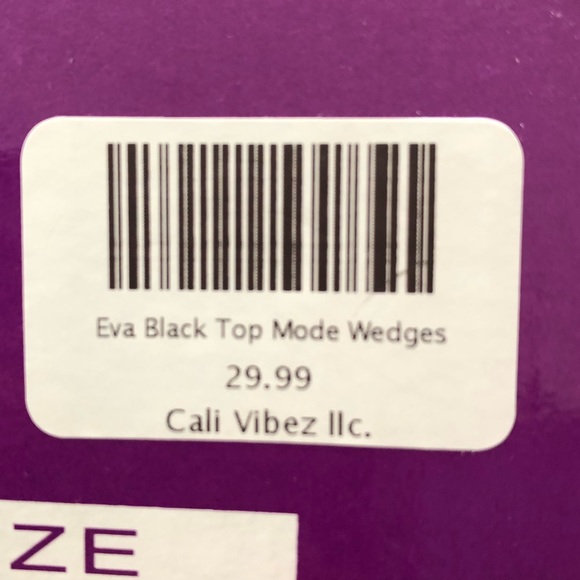 TOP Moda Eva Black Wedges - Picture 11 of 11